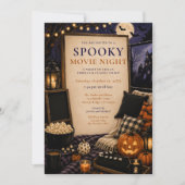 Invitation Soirée de cinéma d'Halloween effrayante (Devant)