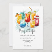 Invitation Soirée de Cocktails Colorés (Devant)