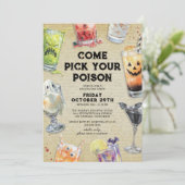 Invitation Soirée de cocktails d'Halloween pour adultes (Debout devant)