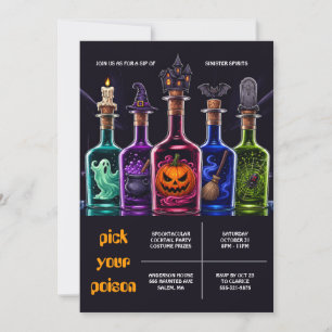 Invitation Soirée de cocktails Halloween « Choisissez votre p