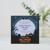 Invitation Soirée de costume d'Halloween effrayante (Debout devant)