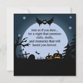 Invitation Soirée de costume d'Halloween effrayante (Dos)