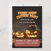 Invitation Soirée de costumes d'Halloween  (Devant)