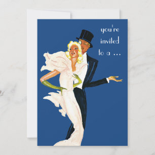 Invitation Soirée de Couple Élégant Vintage Monte Carlo
