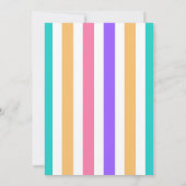 Invitation Soirée de crème glacée estivale aux fraises mignon (Dos)