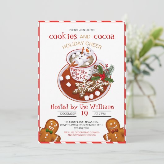 Invitation Soirée de décoration de biscuits de Noël (Debout devant)