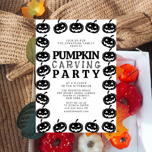 Invitation Soirée de décoration de citrouille Halloween avec
