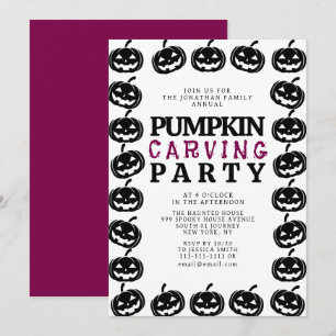 Invitation Soirée de décoration de citrouille Halloween avec