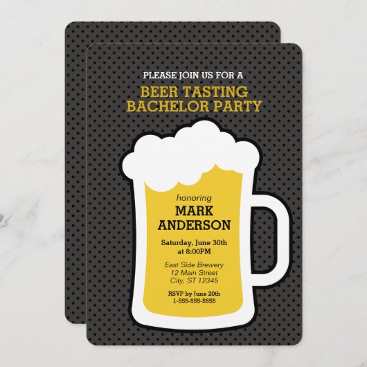 Invitation Soirée de dégustation de bière (Devant / Derrière)