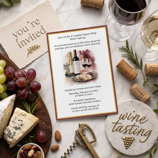 Invitation Soirée de dégustation de nourriture gastronomique 