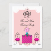 Invitation Soirée de dégustation de thé et de vin fantaisiste (Devant)