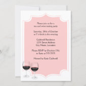 Invitation Soirée de dégustation de thé et de vin fantaisiste (Dos)
