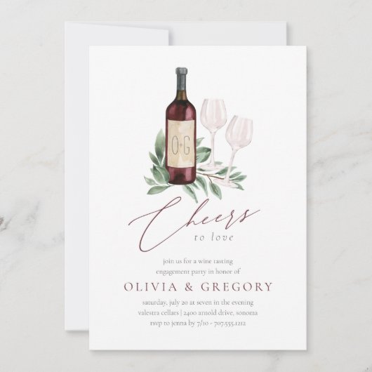 Invitation Soirée de dégustation de vin (Devant)