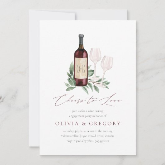 Invitation Soirée de dégustation de vin (Devant)