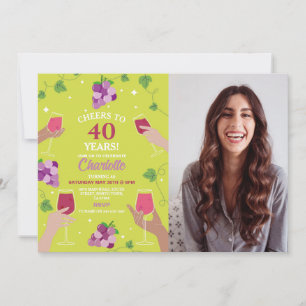 Invitation Soirée de dégustation de vin 40e anniversaire Phot