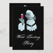 Invitation SOIRÉE DE DÉGUSTATION DE VIN DE SOMMELIER, Champag (Devant / Derrière)