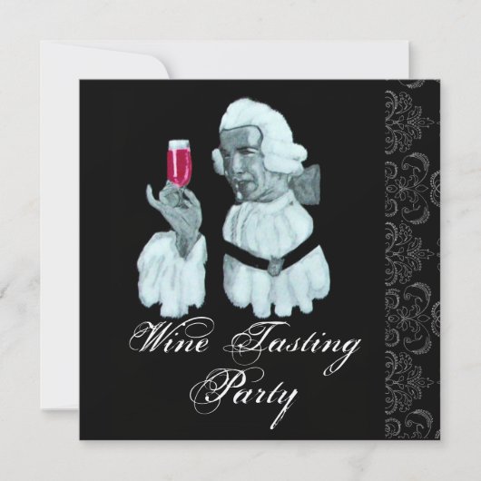 Invitation SOIRÉE DE DÉGUSTATION DE VIN DE SOMMELIER Damas, C (Devant)