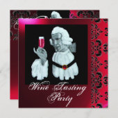 Invitation SOIRÉE DE DÉGUSTATION DE VIN DE SOMMELIER Damas, C (Devant / Derrière)