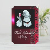 Invitation SOIRÉE DE DÉGUSTATION DE VIN DE SOMMELIER Damask, (Debout devant)