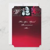 Invitation SOIRÉE DE DÉGUSTATION DE VIN DE SOMMELIER Damask, (Dos)