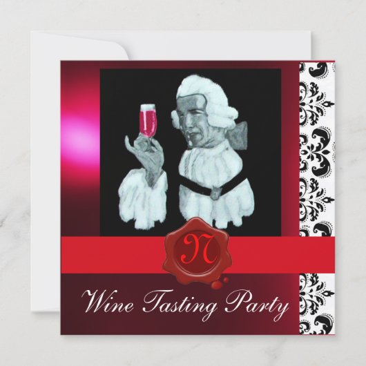 INVITATION SOIREE DE DEGUSTATION DE VIN DE SOMMELIER SCEAU DE (Devant)