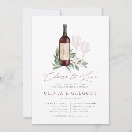 Invitation Soirée de Dégustation de Vins (Devant)