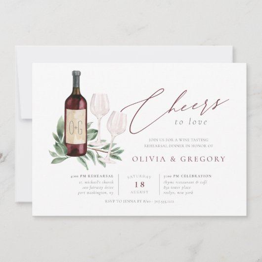 Invitation Soirée de Dégustation de Vins (Devant)