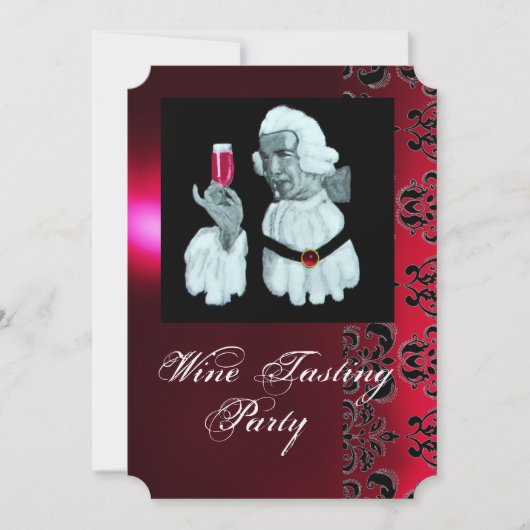 Invitation SOIRÉE DE DÉGUSTATION DE VINS DE SOMMELIER Damas, (Devant)
