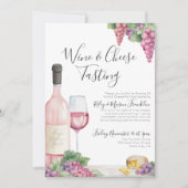 Invitation Soirée de dégustation de vins élégants (Devant)