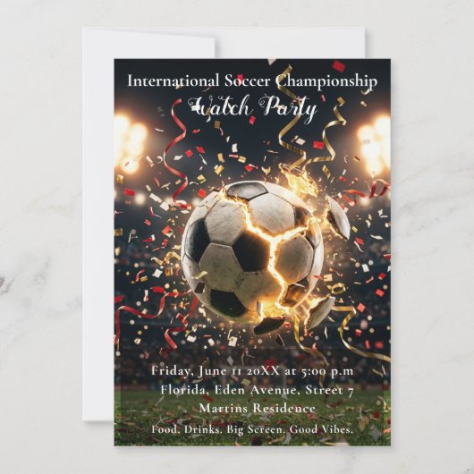 Invitation Soirée de diffusion de la célébration du championn (Devant)