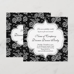 Invitation Soirée de dîner dansant élégante en tenue de soiré
