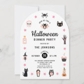 Invitation Soirée de dîner d'Halloween mignonne (Devant)