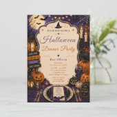 Invitation Soirée de dîner effrayante d'Halloween (Debout devant)