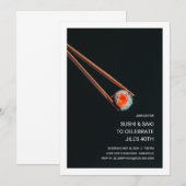 Invitation Soirée de dîner Sushi (Devant / Derrière)