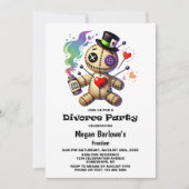 Invitation Soirée de Divorce de poupées Voodoo (Devant)