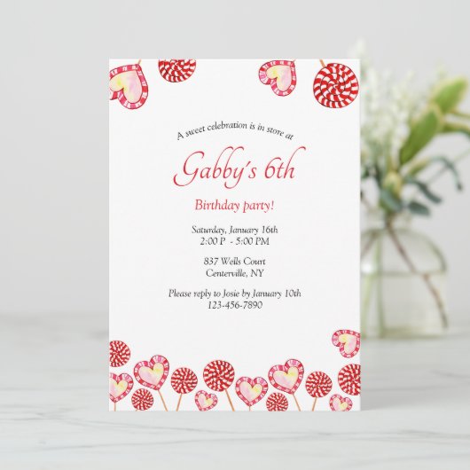 Invitation Soirée de fête d'anniversaire (Debout devant)