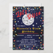 Invitation Soirée de fête de bal Disco Silver super (Devant)