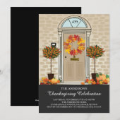 Invitation Soirée de fête de Thanksgiving unique (Devant / Derrière)