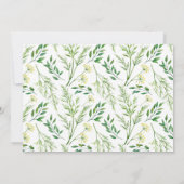 Invitation Soirée de Fête des mariées aux herbes botaniques d (Dos)