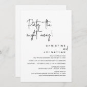 Invitation Soirée de fête, dîner Mariage Elopement (Devant / Derrière)