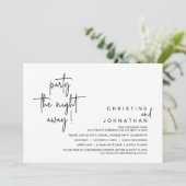 Invitation Soirée de fête, dîner Mariage Elopement (Debout devant)