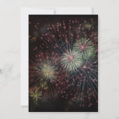 Invitation Soirée de feu d'artifice du Nouvel An (Dos)