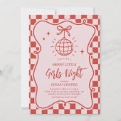 Invitation Soirée de Filles de Noël 'Merry Little' (Devant)