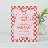 Invitation Soirée de Filles de Noël 'Merry Little' (Debout devant)
