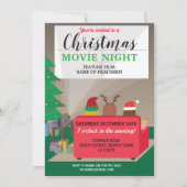 Invitation Soirée de film de Noël Fête pour enfants Films de (Devant)