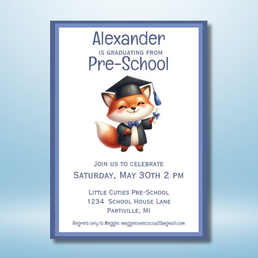 Invitation Soirée de fin d'études pour les enfants de la mate