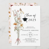 Invitation Soirée de Fleur sauvage de printemps stylish (Devant / Derrière)