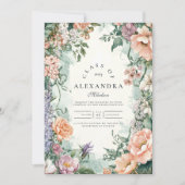 Invitation Soirée de Fleur sauvage de printemps stylish (Devant)