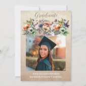 Invitation Soirée de Fleur sauvage élégante personnalisée (Dos)