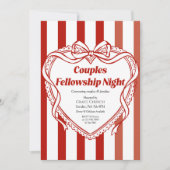 Invitation Soirée de fraternité pour couples Église (Devant)